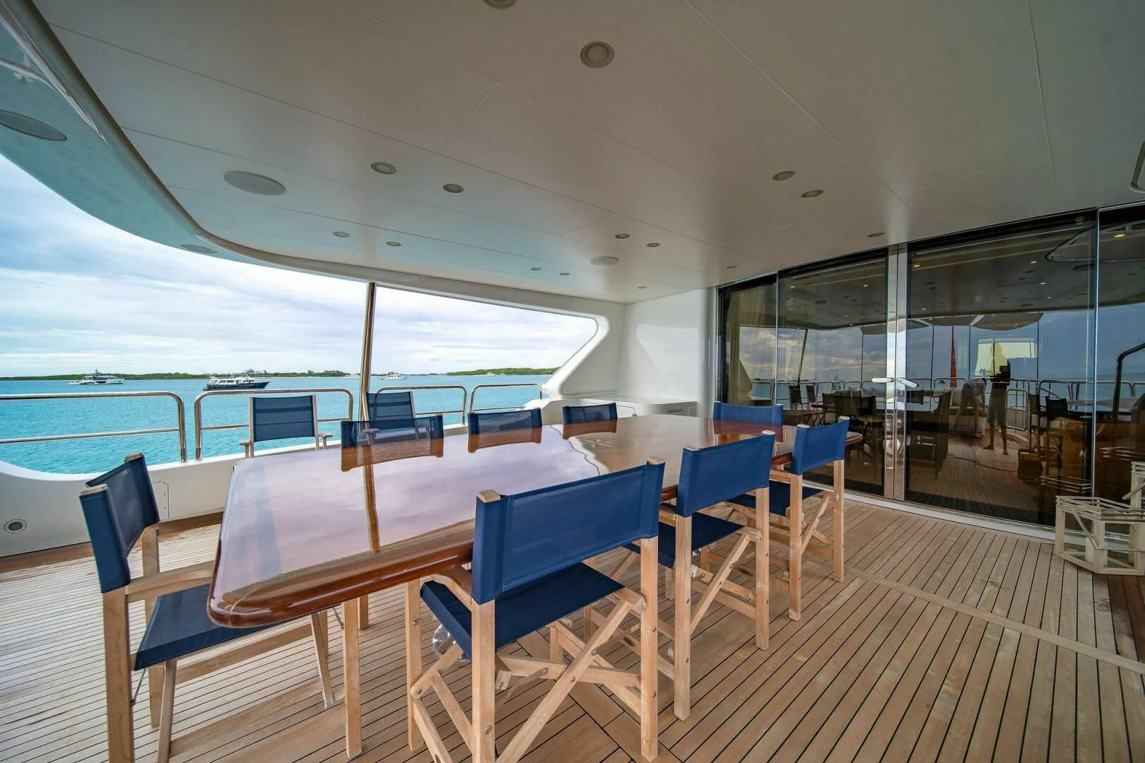 a boat on the water aboard CRISTOBAL Yacht for Charter
