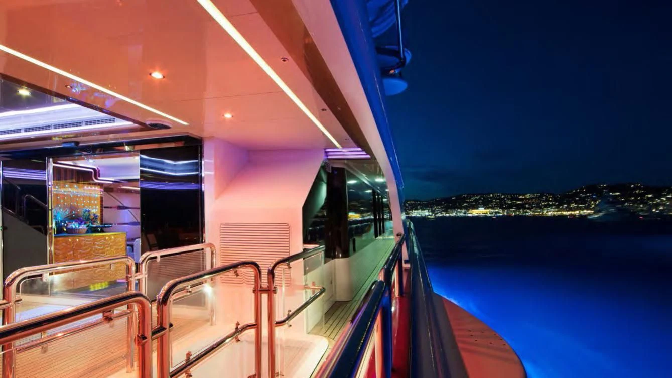 a boat on the water aboard CODE 8 Yacht for Sale