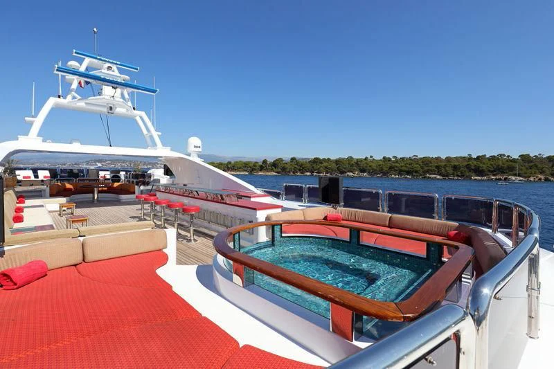 a boat on the water aboard CODE 8 Yacht for Sale