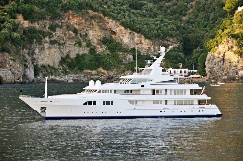 a boat on the water aboard PARAFFIN Yacht for Sale