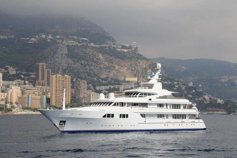 a white yacht in the water aboard PARAFFIN Yacht for Sale