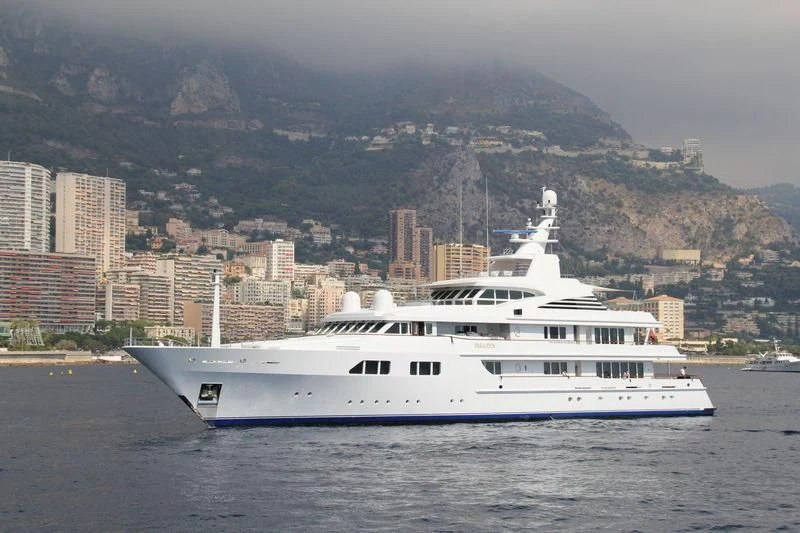 a white yacht in the water aboard PARAFFIN Yacht for Sale