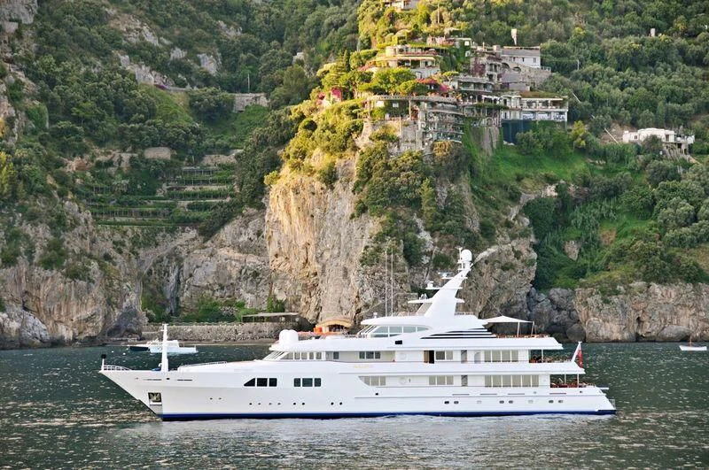 a boat on the water aboard PARAFFIN Yacht for Sale