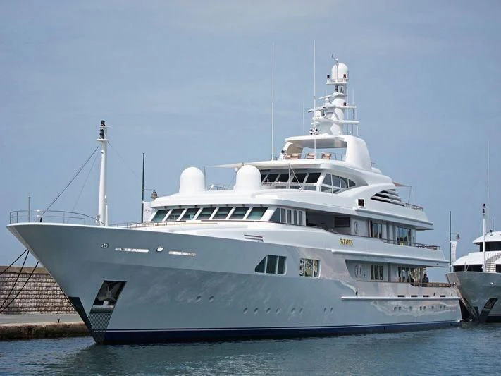 a large white yacht aboard PARAFFIN Yacht for Sale