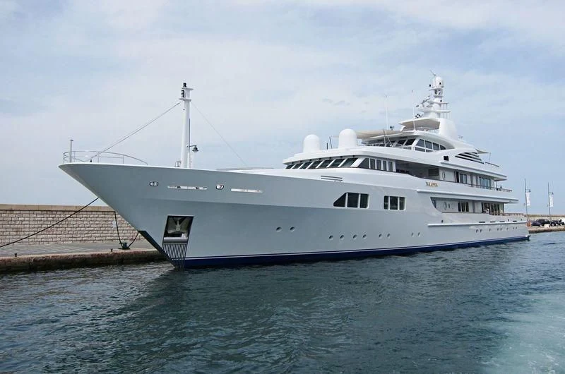 a large white ship aboard PARAFFIN Yacht for Sale