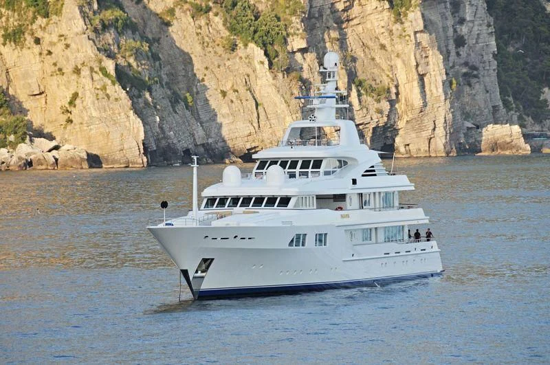 a boat sailing on the water aboard PARAFFIN Yacht for Sale