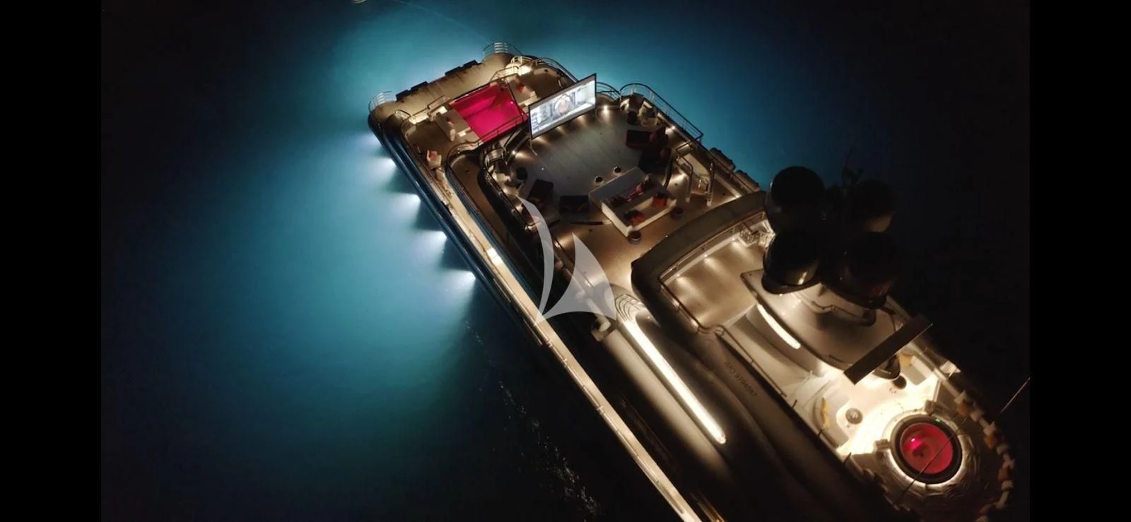 a space ship with a satellite aboard SYNTHESIS Yacht for Sale