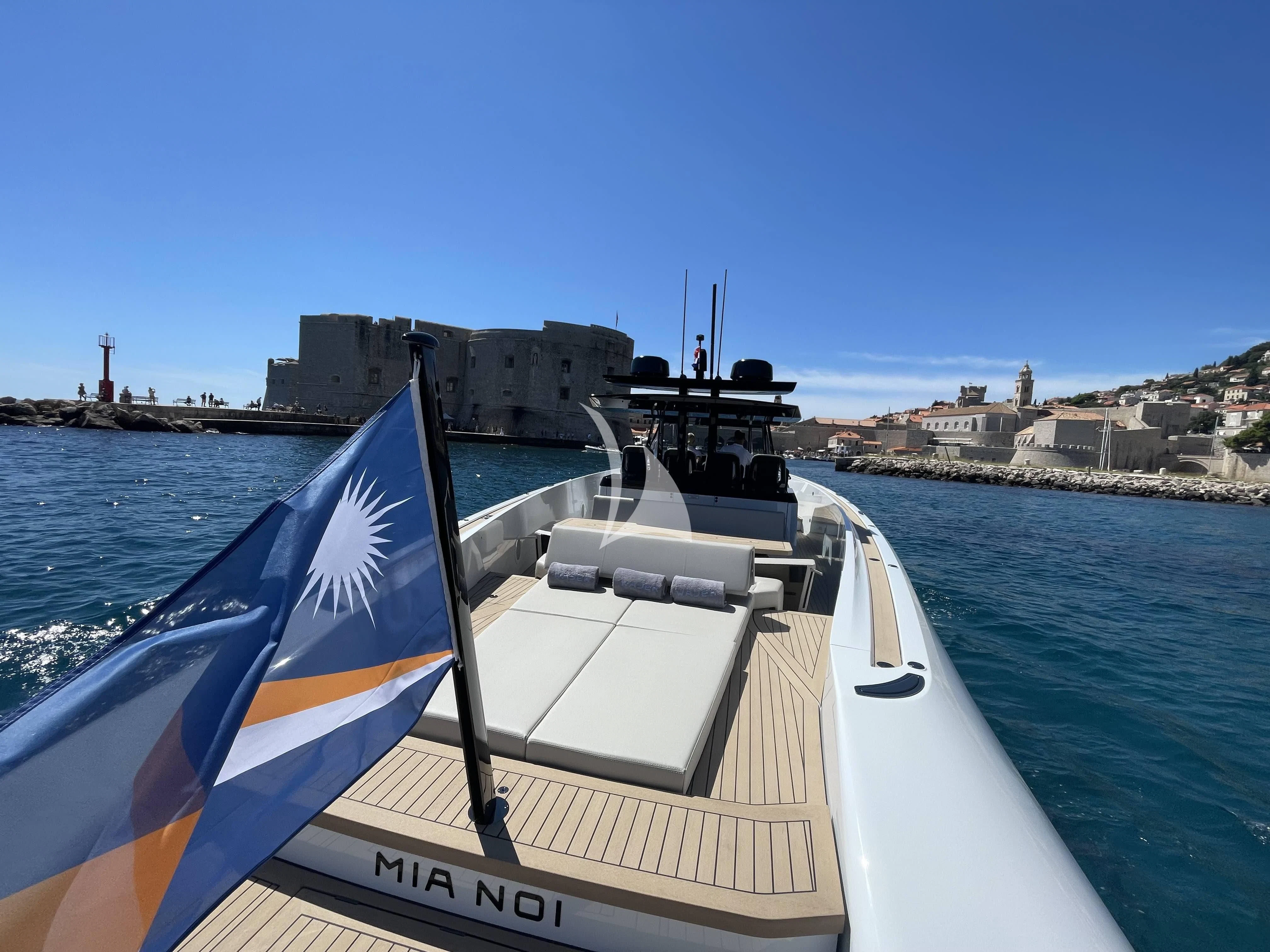 a boat on the water aboard SYNTHESIS Yacht for Sale