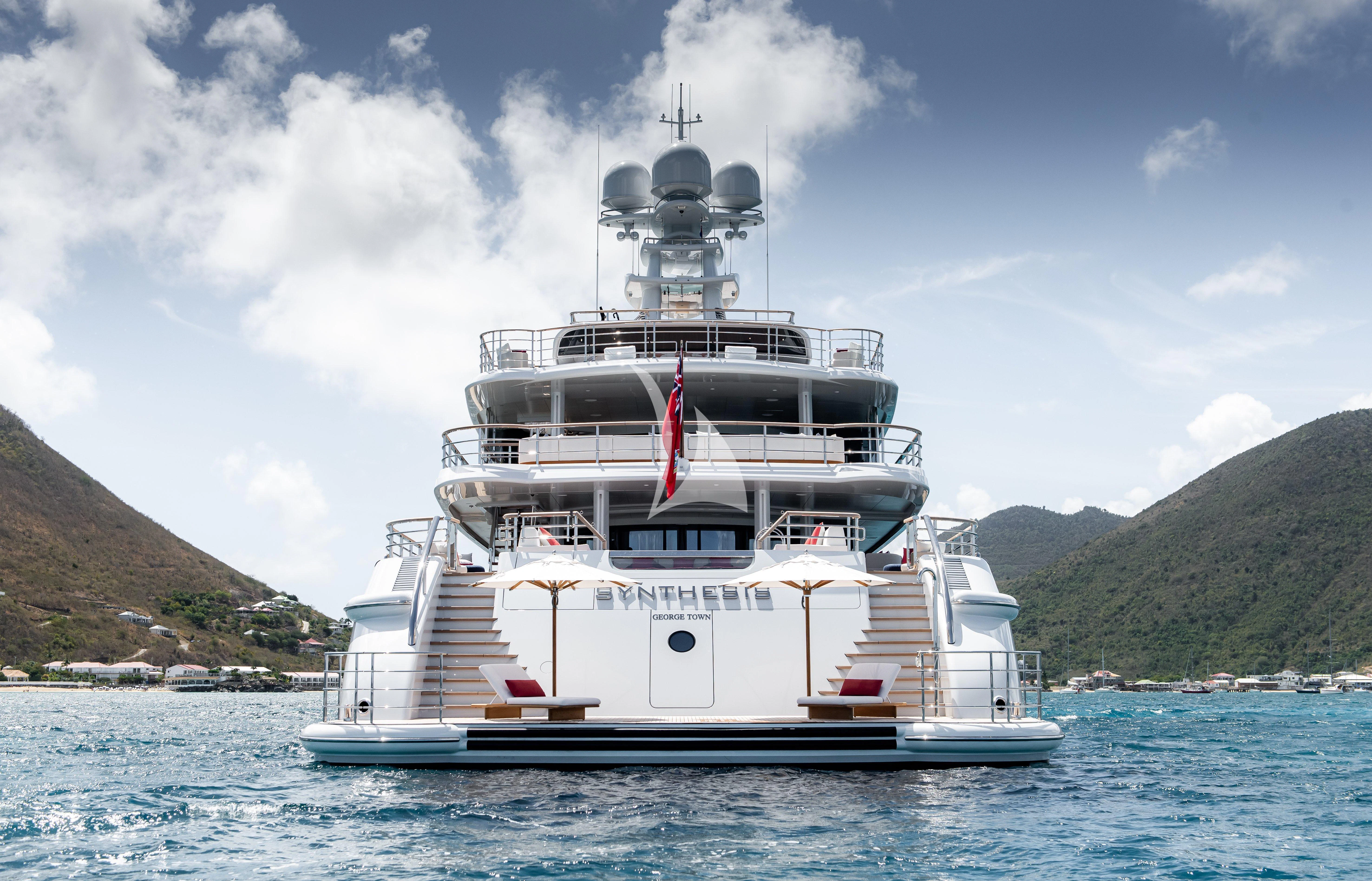 a boat in the water aboard SYNTHESIS Yacht for Sale