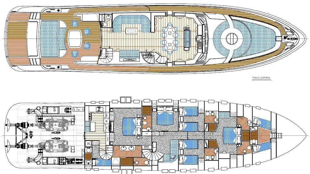 diagram, engineering drawing aboard TOBY Yacht for Sale