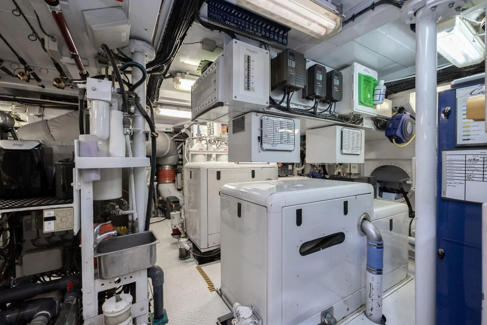 a room with machinery aboard DREAM RIDER Yacht for Sale