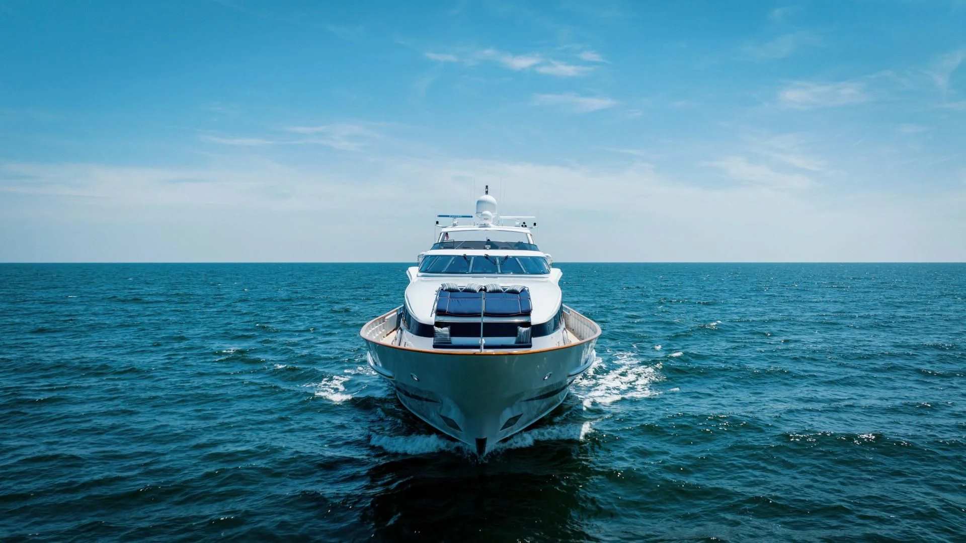 a boat on the water aboard DREAM RIDER Yacht for Sale