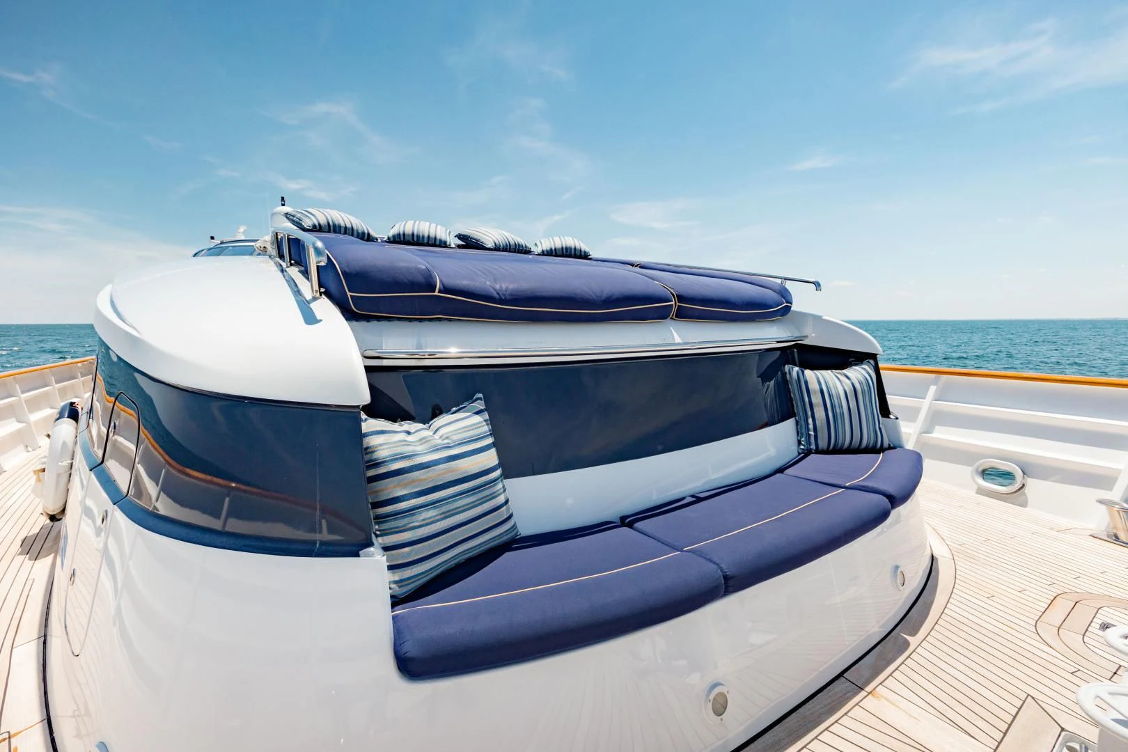 a boat on a dock aboard DREAM RIDER Yacht for Sale