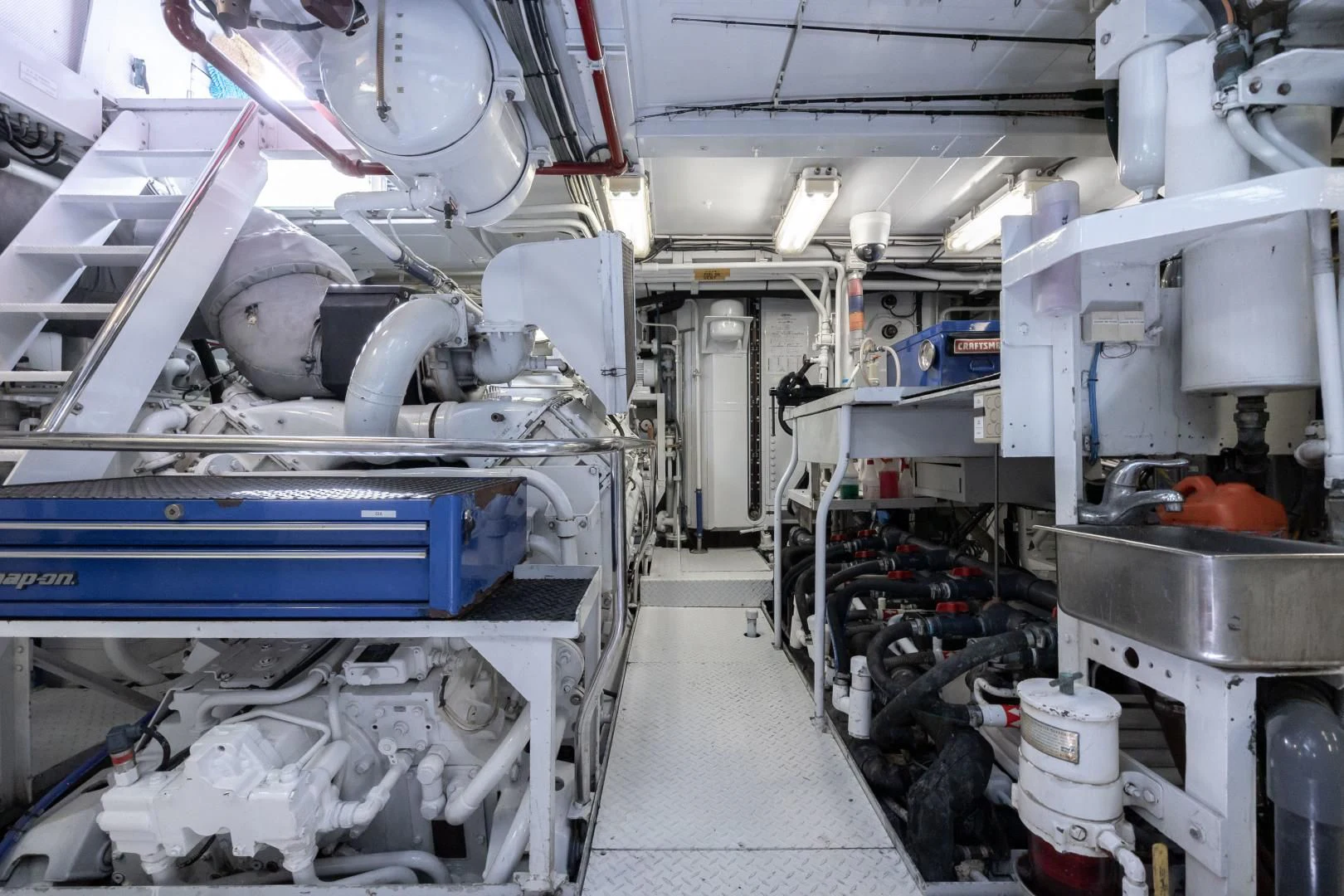 a room with machinery aboard DREAM RIDER Yacht for Sale