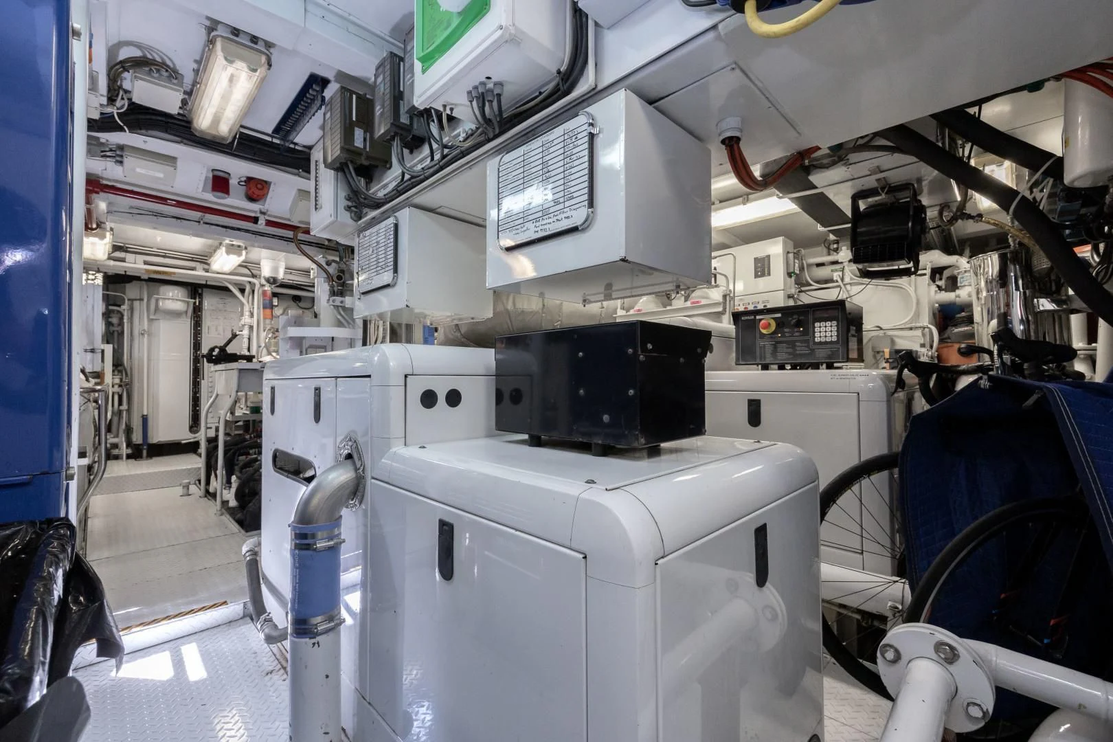 a room with machines and equipment aboard DREAM RIDER Yacht for Sale