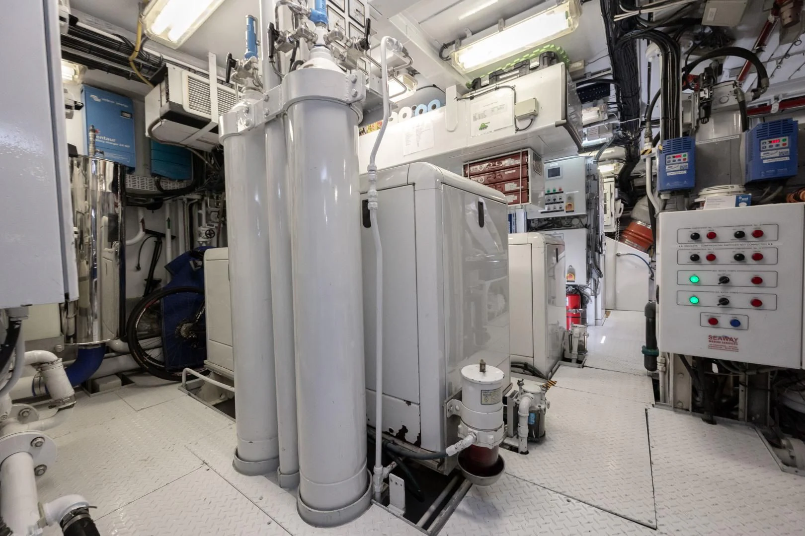 a room with machinery aboard DREAM RIDER Yacht for Sale