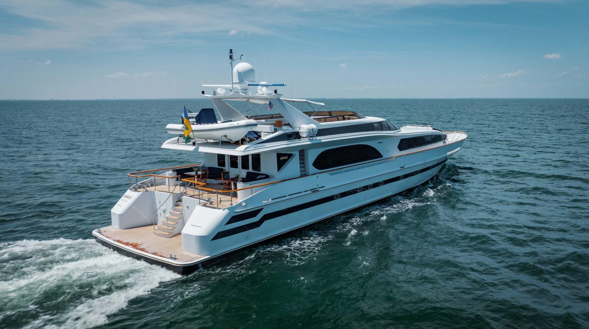 a boat on the water aboard DREAM RIDER Yacht for Sale