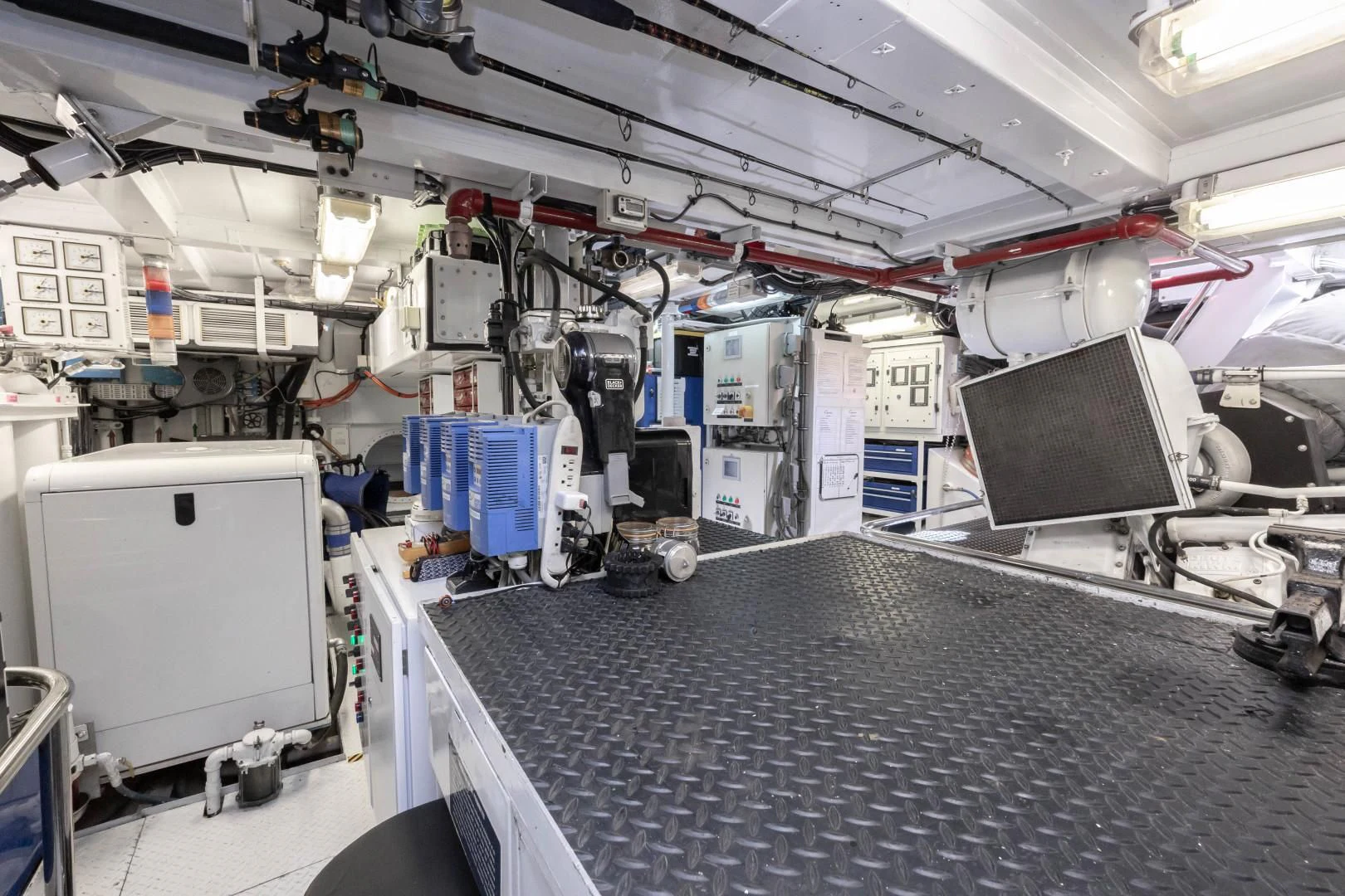 a room with machinery and equipment aboard DREAM RIDER Yacht for Sale