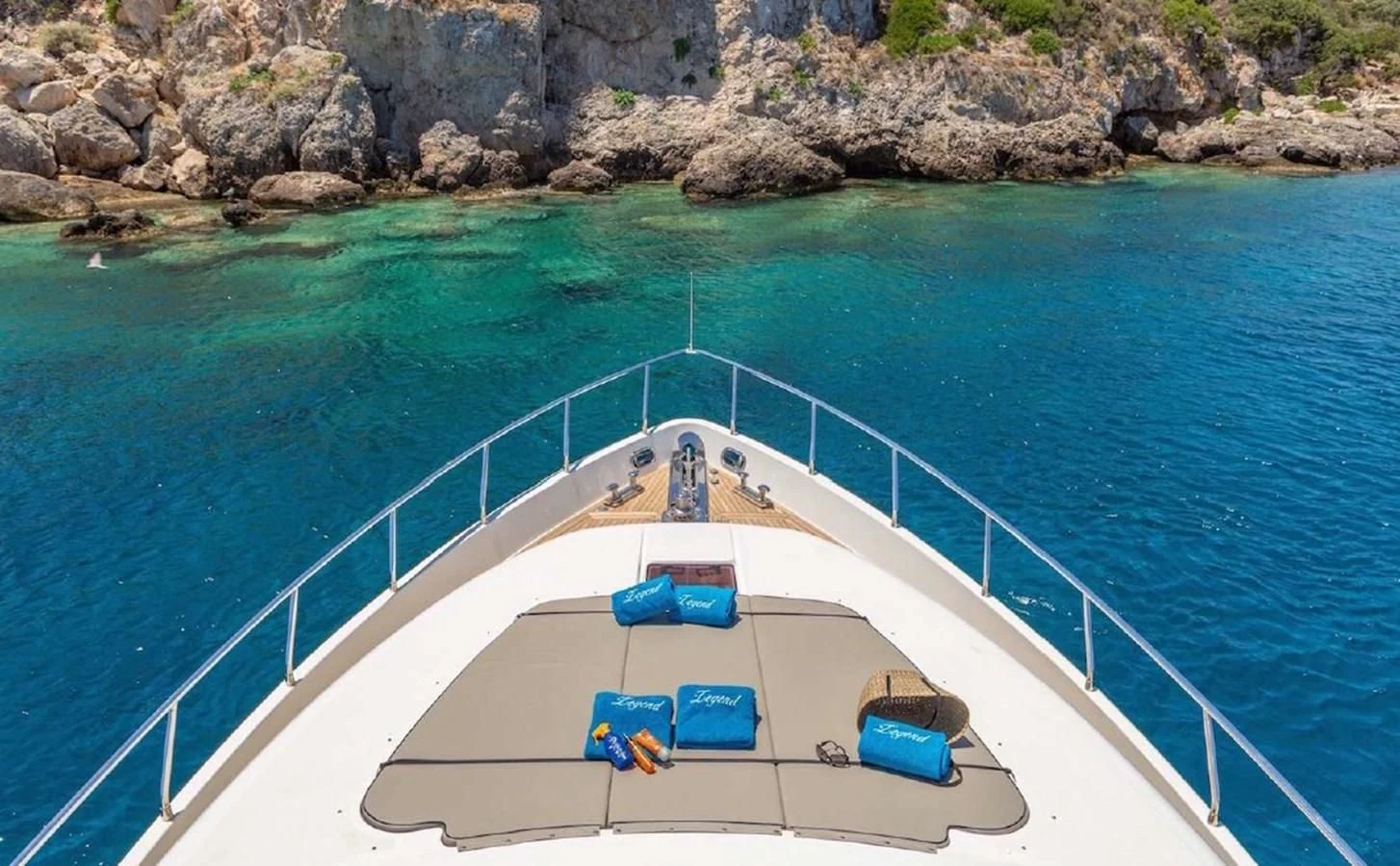 a boat on the water aboard LEGEND Yacht for Sale