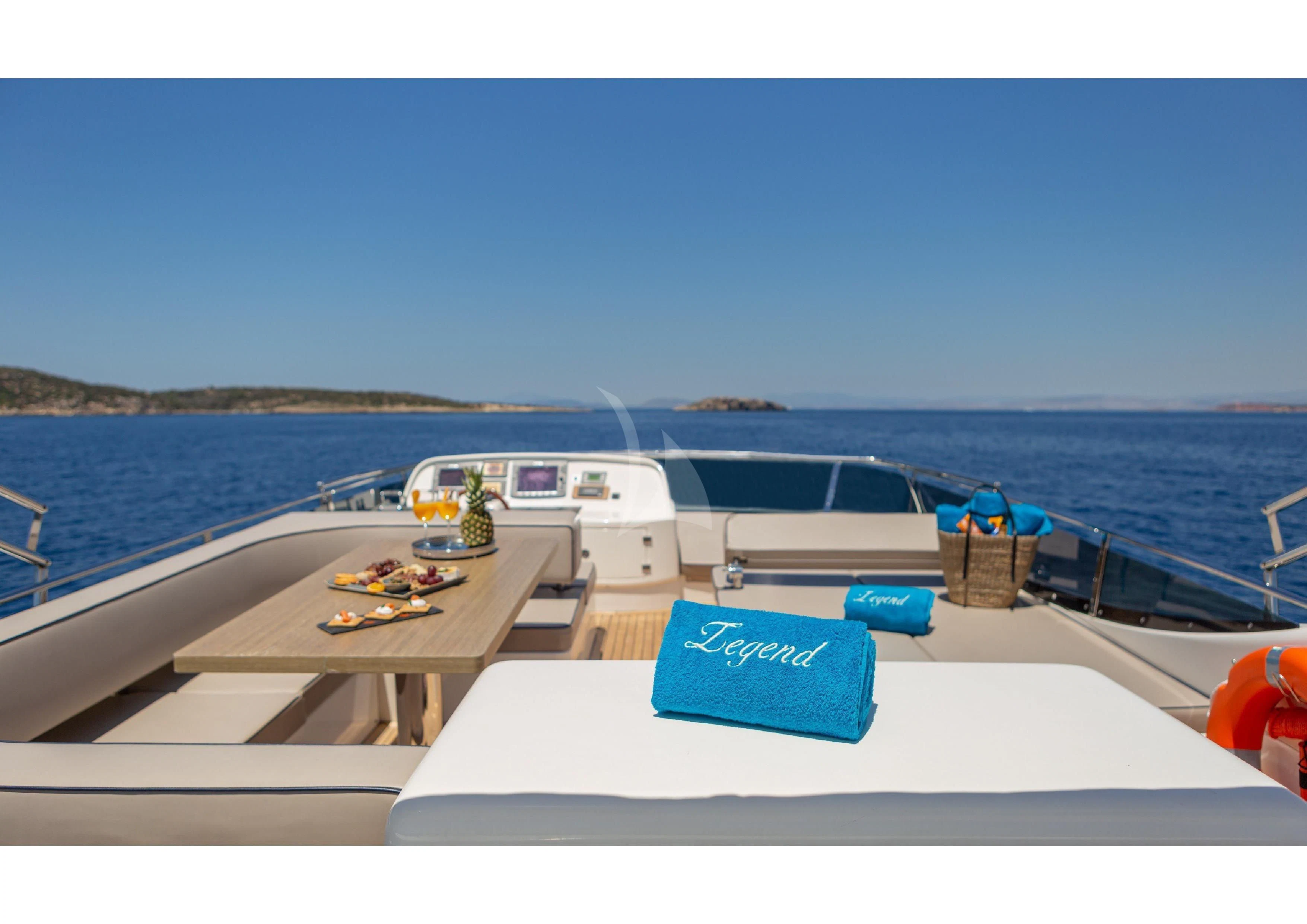 a boat on the water aboard LEGEND Yacht for Sale