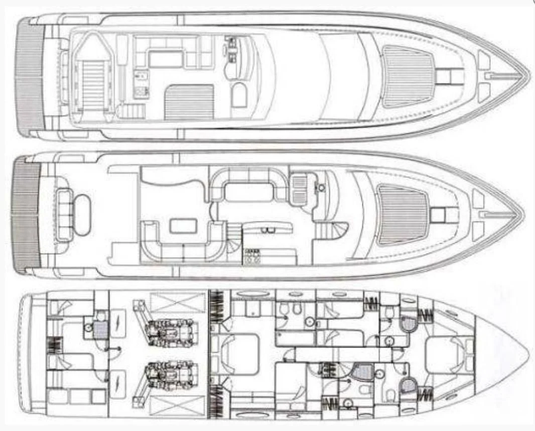 diagram, engineering drawing aboard LEGEND Yacht for Sale