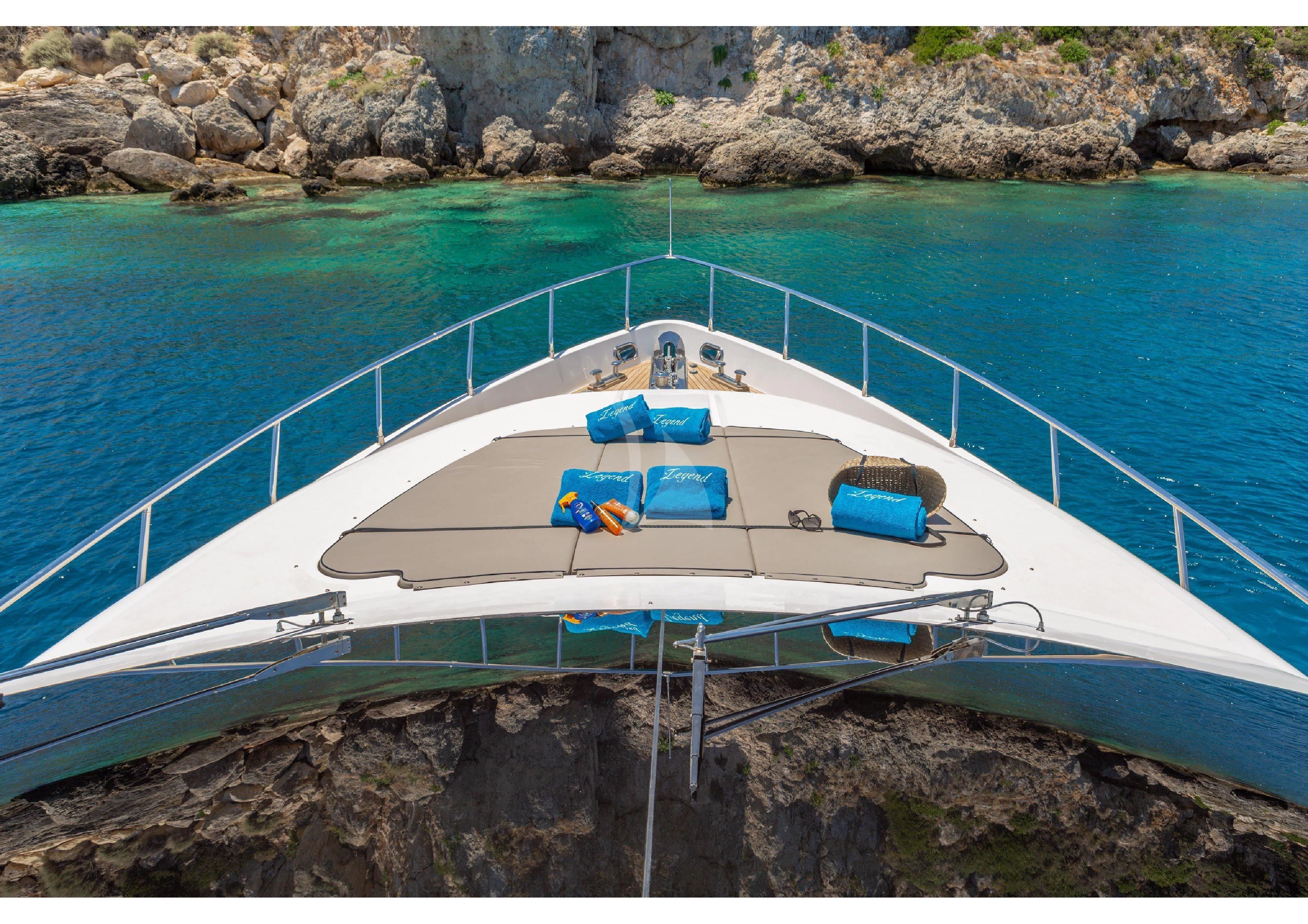 a boat on the water aboard LEGEND Yacht for Sale