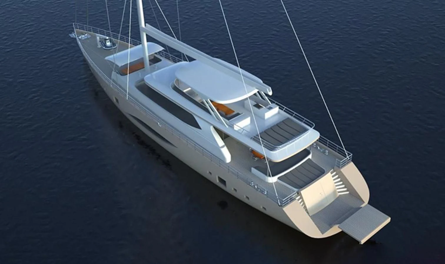 a boat on the water aboard LION Yacht for Sale