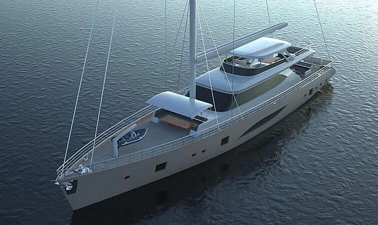 a boat in the water aboard LION Yacht for Sale