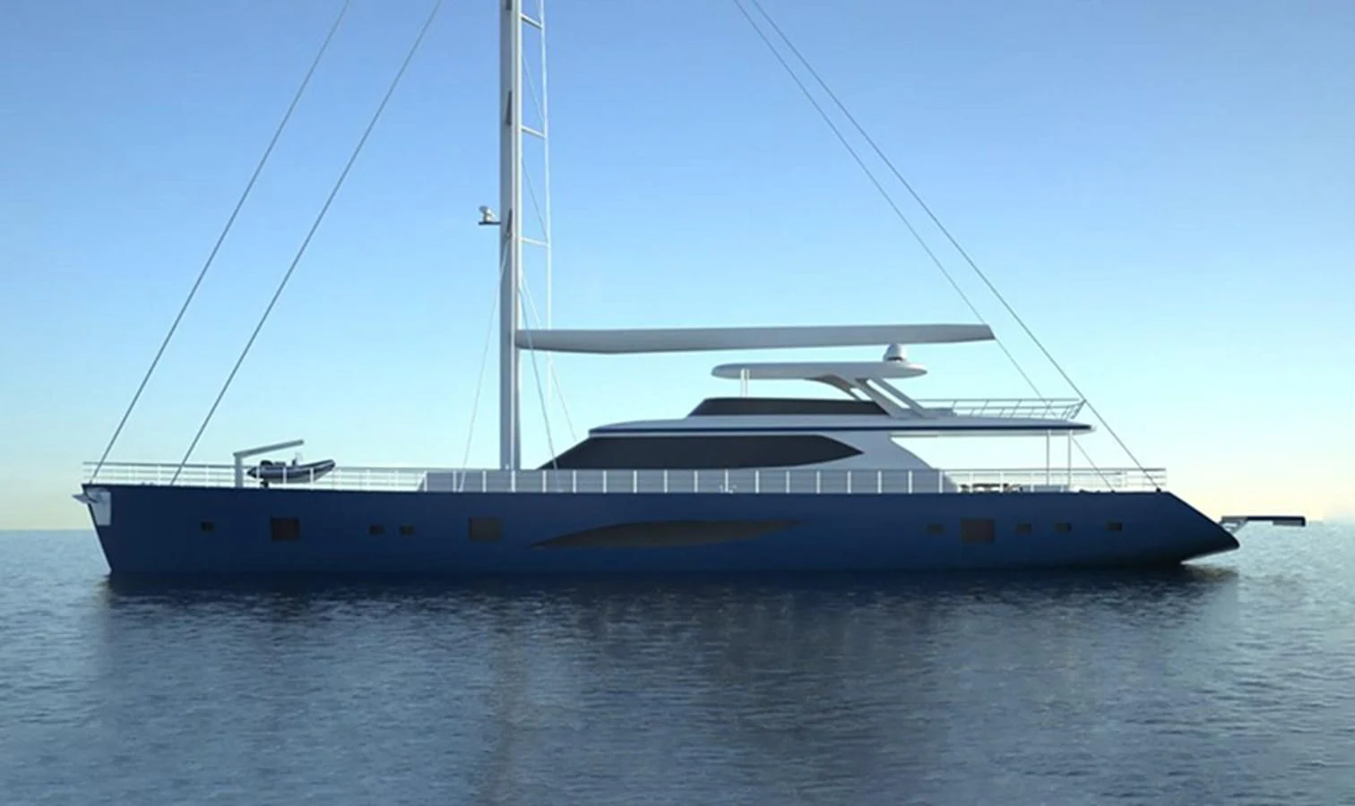 a large boat on the water aboard LION Yacht for Sale