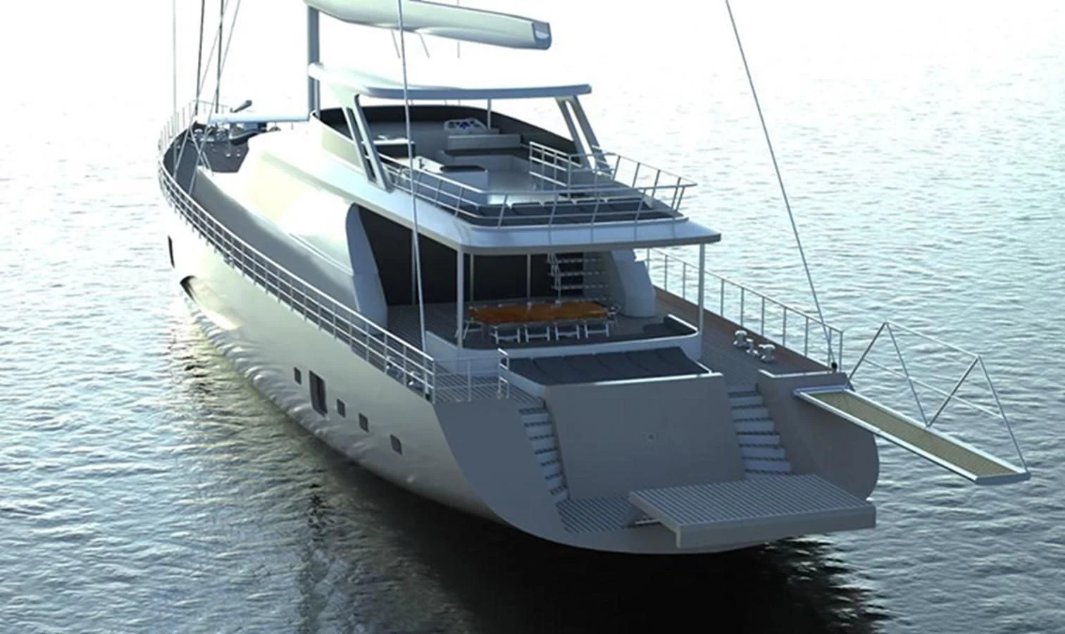 a boat on the water aboard LION Yacht for Sale