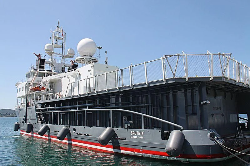 a boat on the water aboard SPUTNIK Yacht for Sale