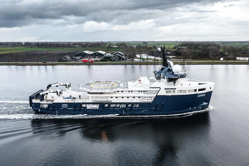 a boat on the water aboard DAWN Yacht for Sale
