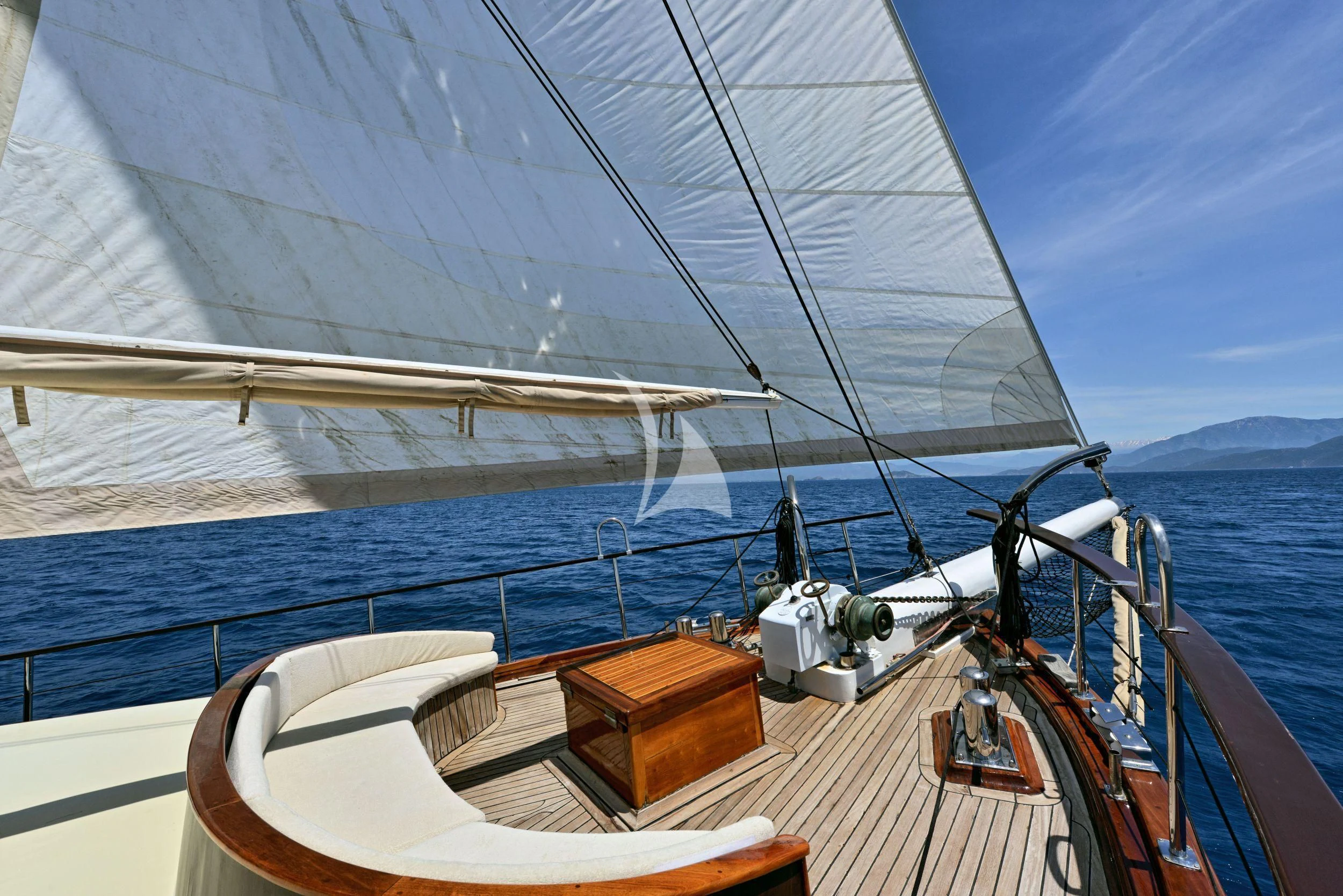 a boat on the water aboard DERIN DENIZ Yacht for Sale
