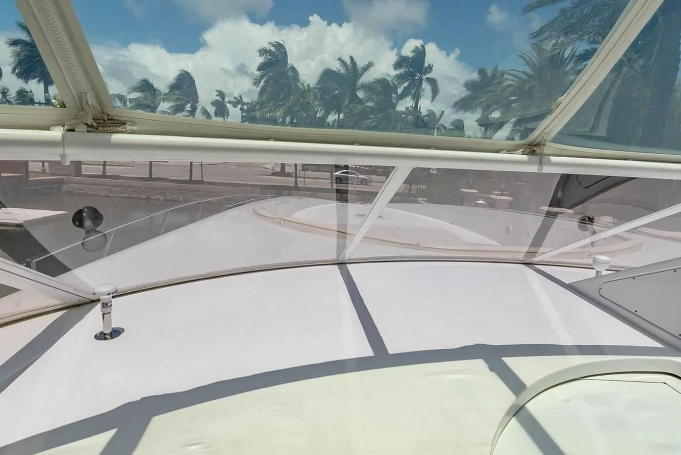 a white airplane wing aboard PURELY PLEASURE Yacht for Sale