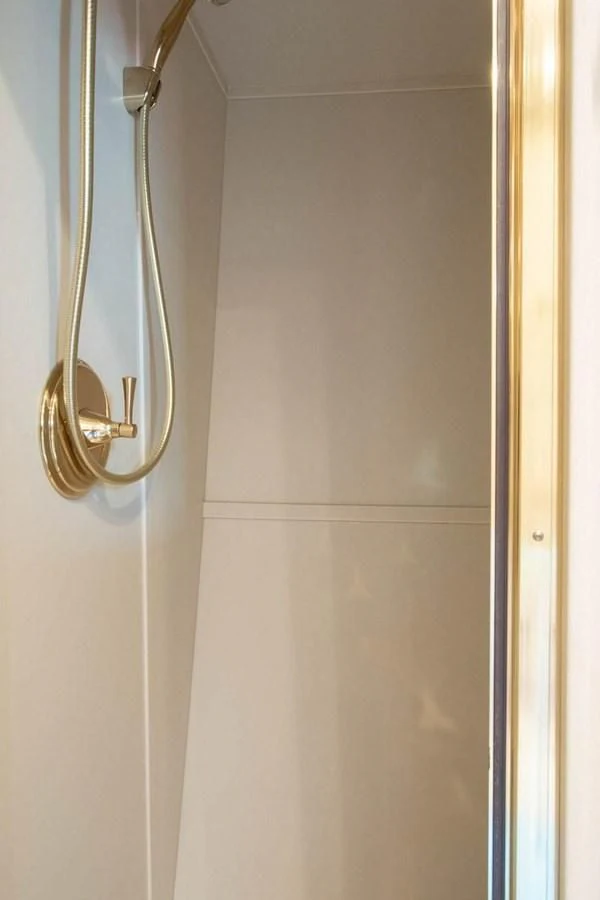 a shower with a handle aboard PURELY PLEASURE Yacht for Sale