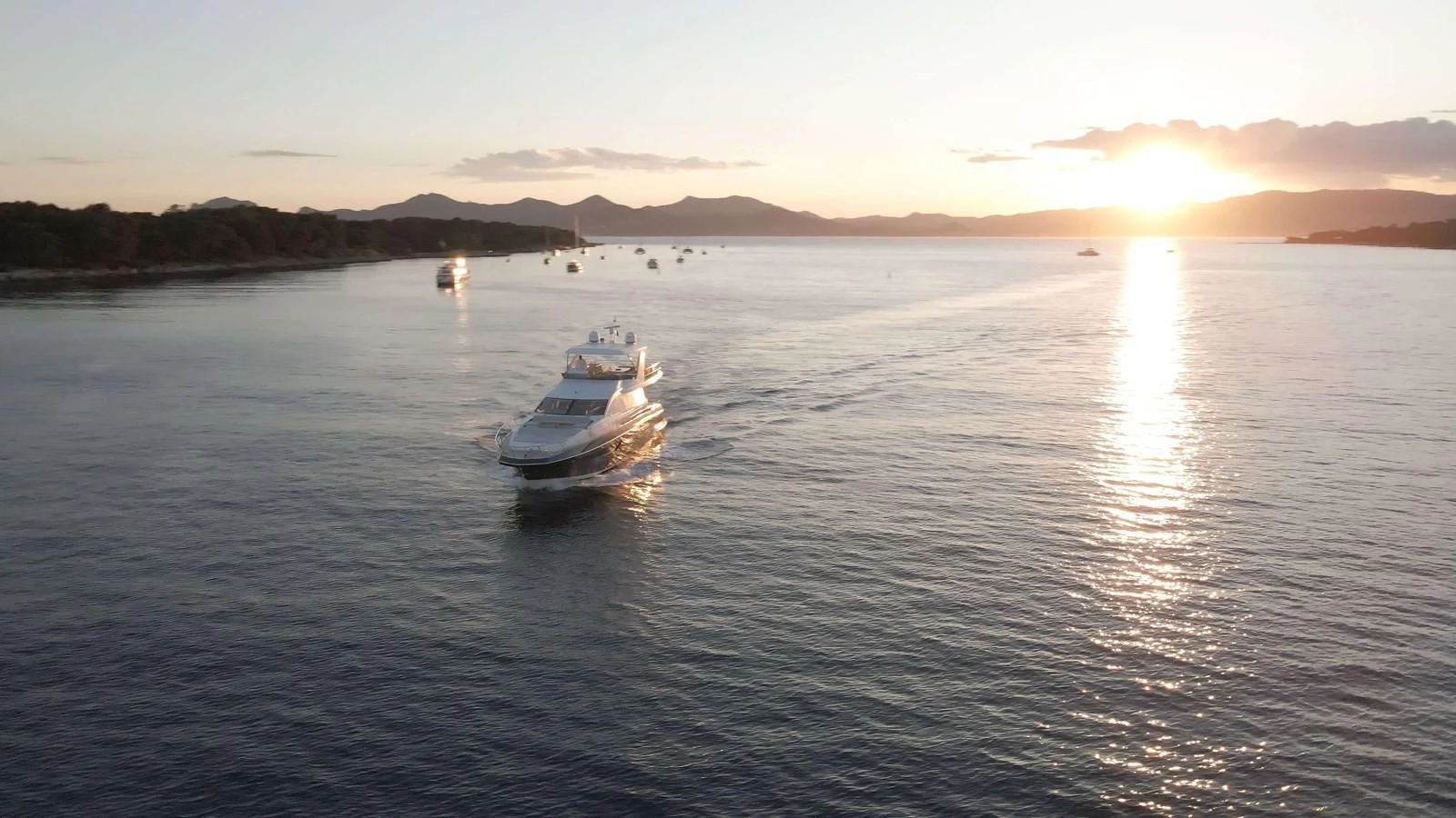 a boat on the water aboard SOLSTICE Yacht for Sale