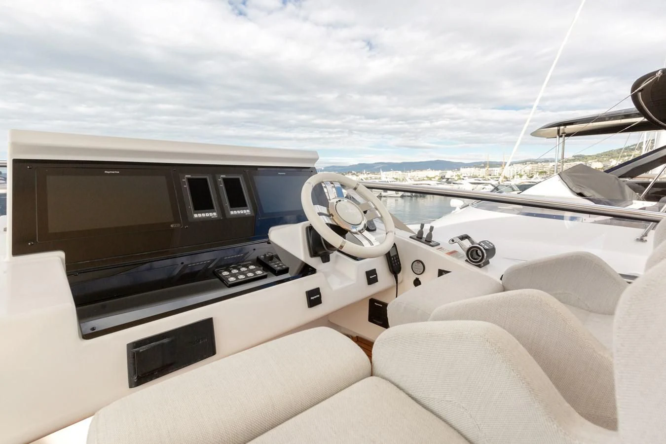 the cockpit of a plane aboard SOLSTICE Yacht for Sale