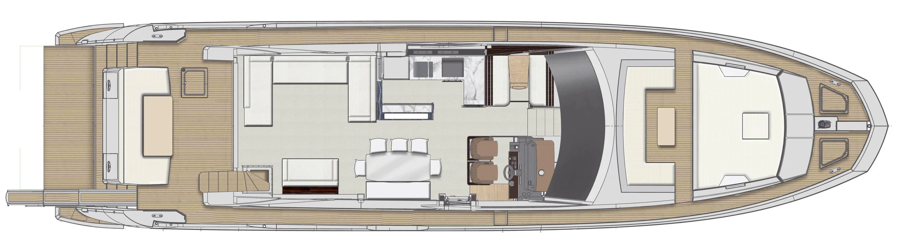 diagram, engineering drawing aboard SOLSTICE Yacht for Sale