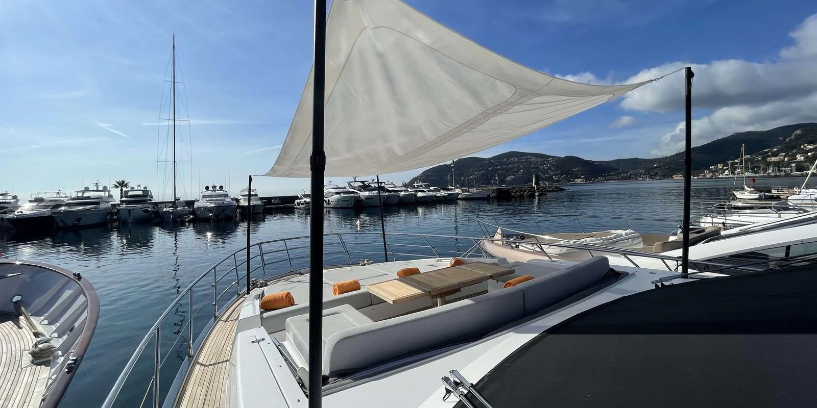 a boat in the water aboard SOLSTICE Yacht for Sale