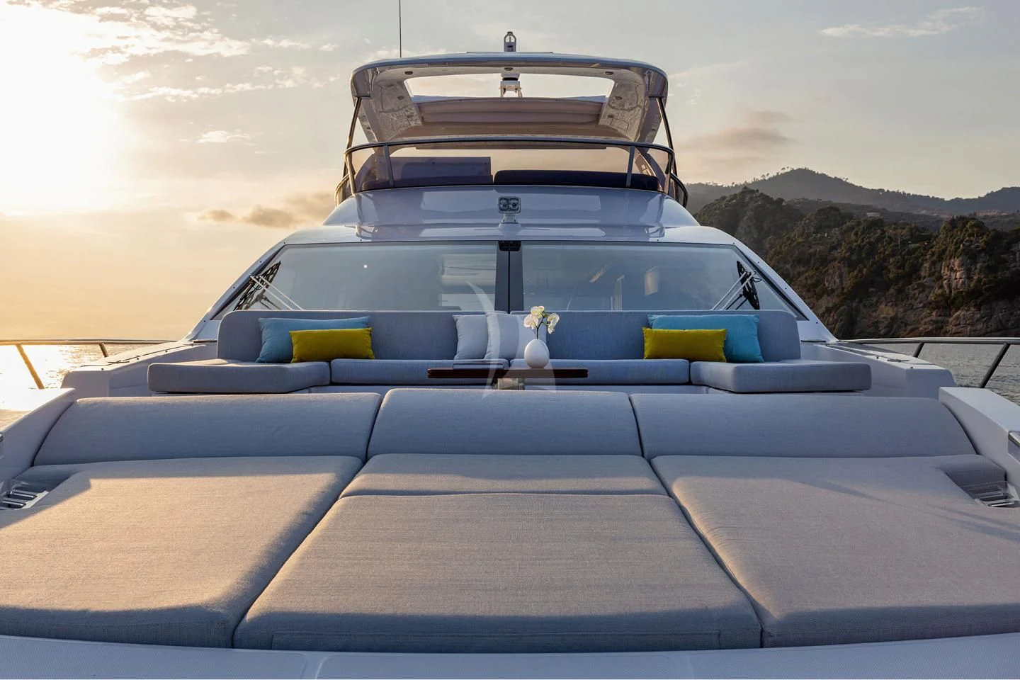 a boat on the water aboard SOLSTICE Yacht for Sale