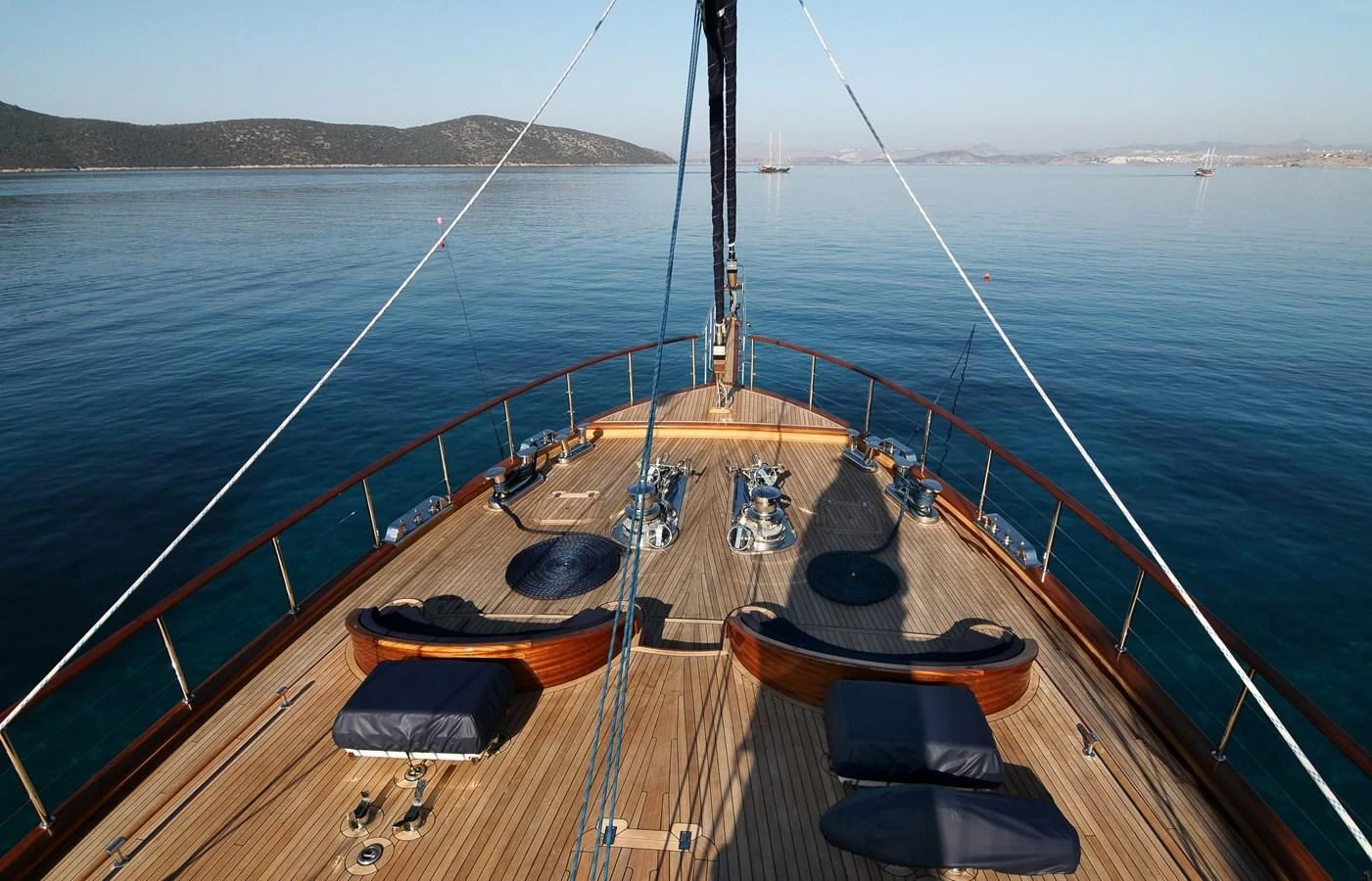 a long dock with boats aboard CLEAR EYES Yacht for Sale