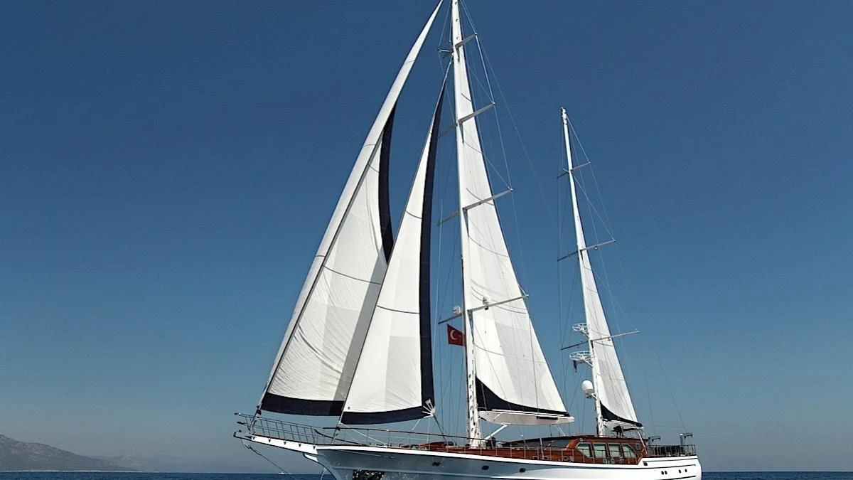 a sailboat in the water aboard CLEAR EYES Yacht for Sale