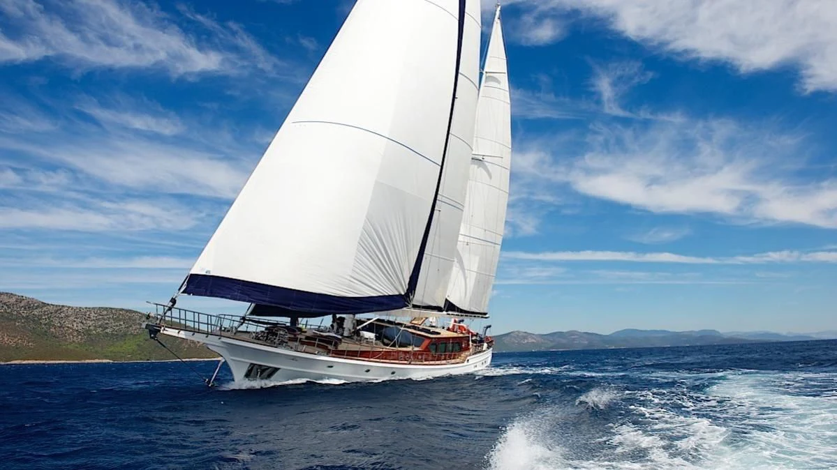 a sailboat on the water aboard CLEAR EYES Yacht for Sale