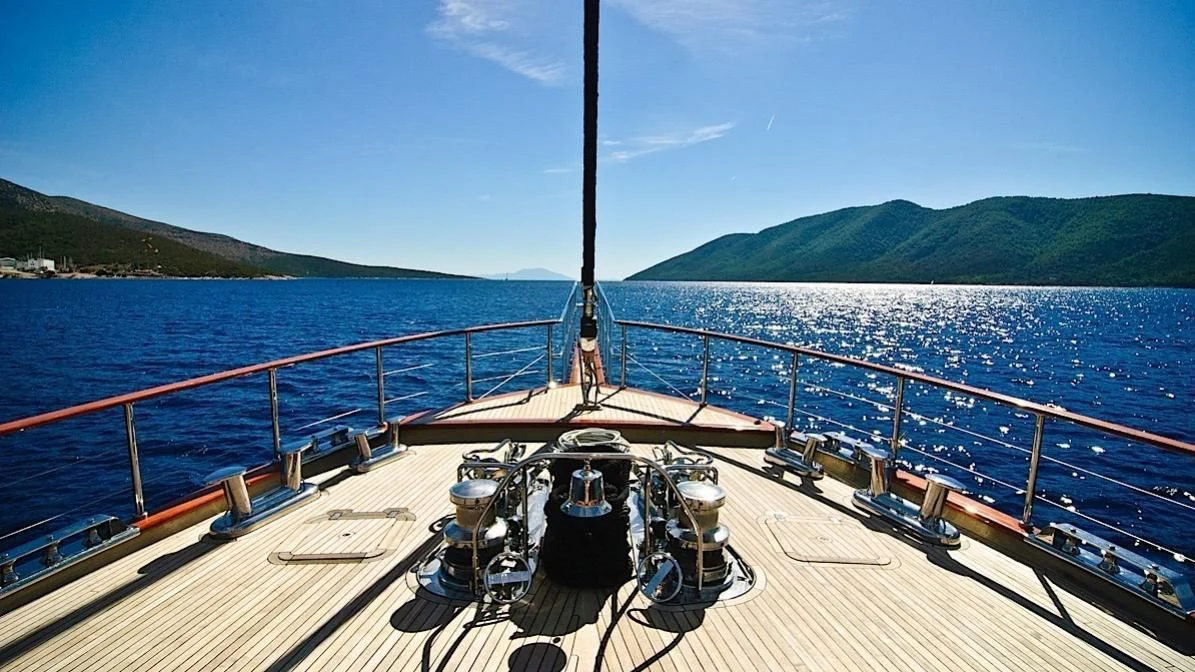 a boat on a body of water aboard CLEAR EYES Yacht for Sale
