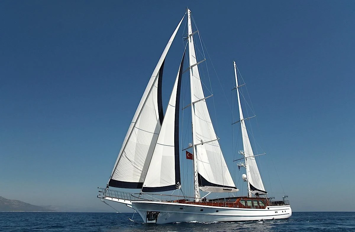 a sailboat in the water aboard CLEAR EYES Yacht for Sale
