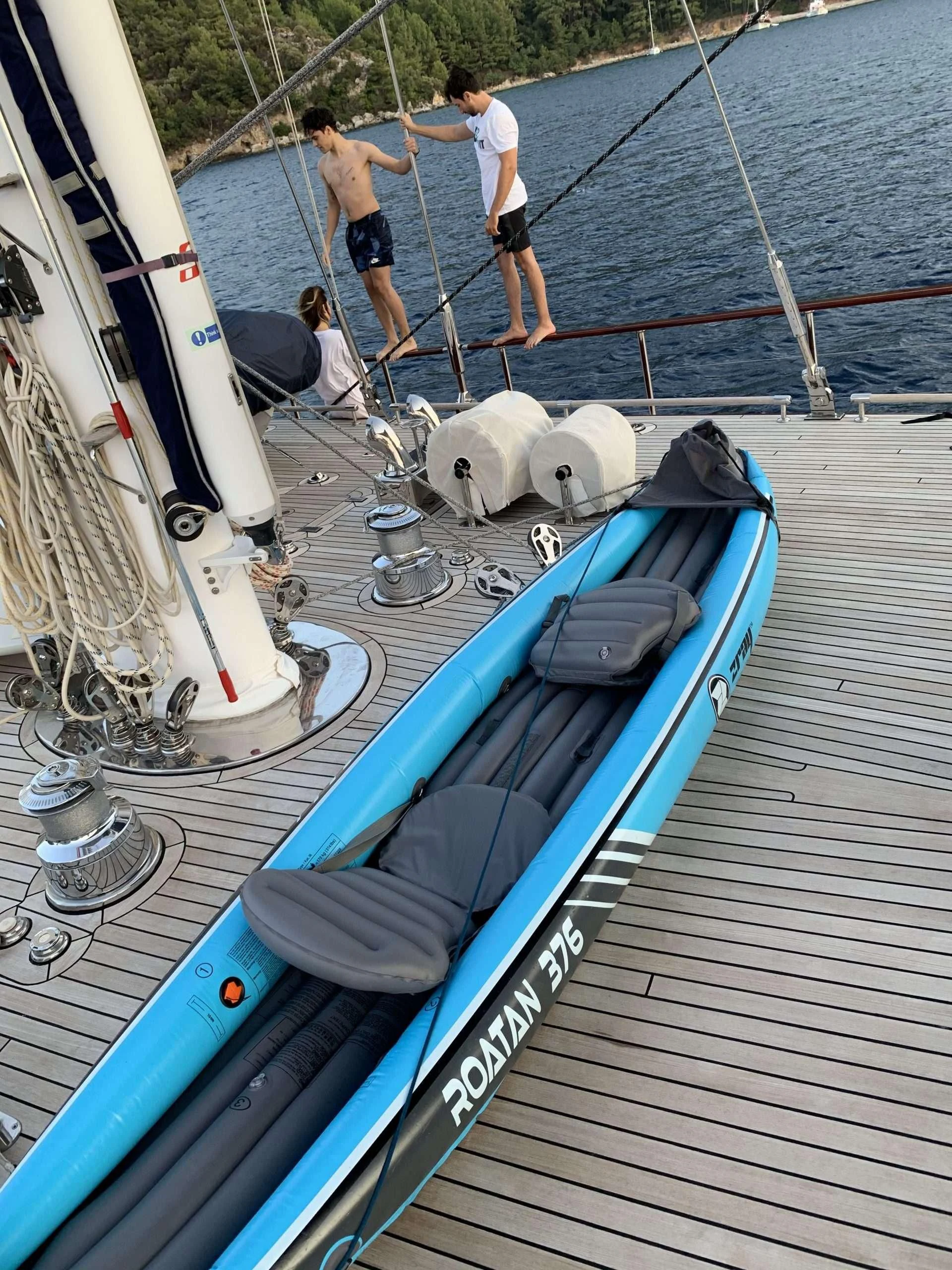 a boat with a group of people on it aboard CLEAR EYES Yacht for Sale