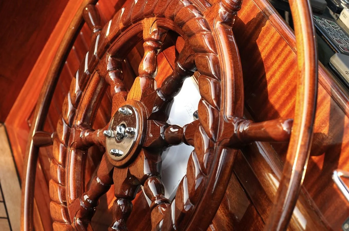 a close-up of a car engine aboard CLEAR EYES Yacht for Sale