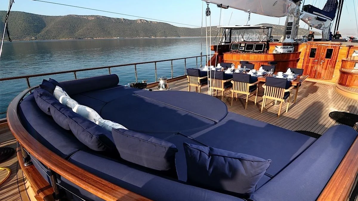 a boat on the water aboard CLEAR EYES Yacht for Sale