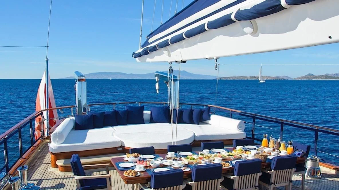 a boat on the water aboard CLEAR EYES Yacht for Sale