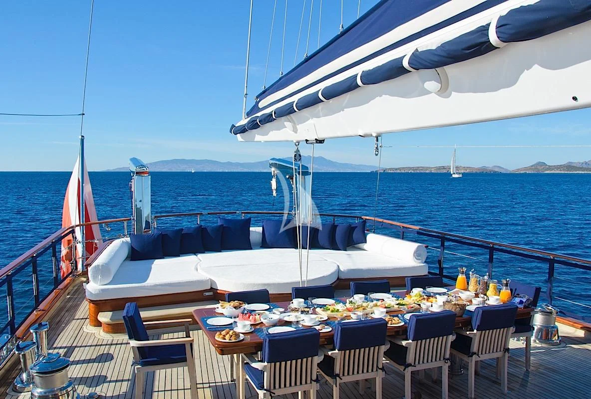 a boat on the water aboard CLEAR EYES Yacht for Sale